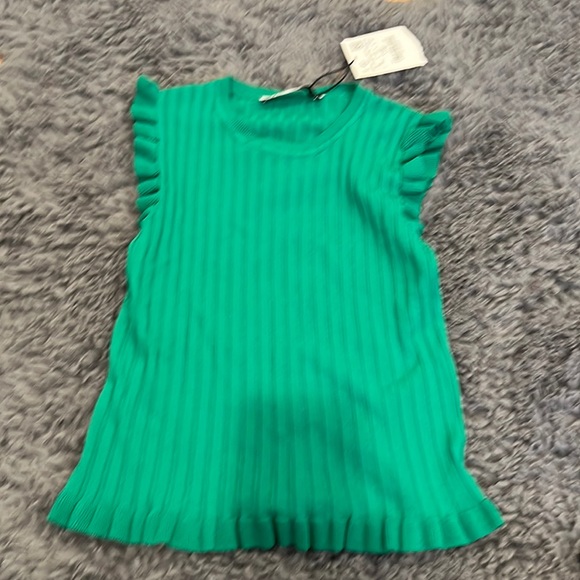 ZARA RUFFLED SLEEVELESS TOP - Picture 1 of 3